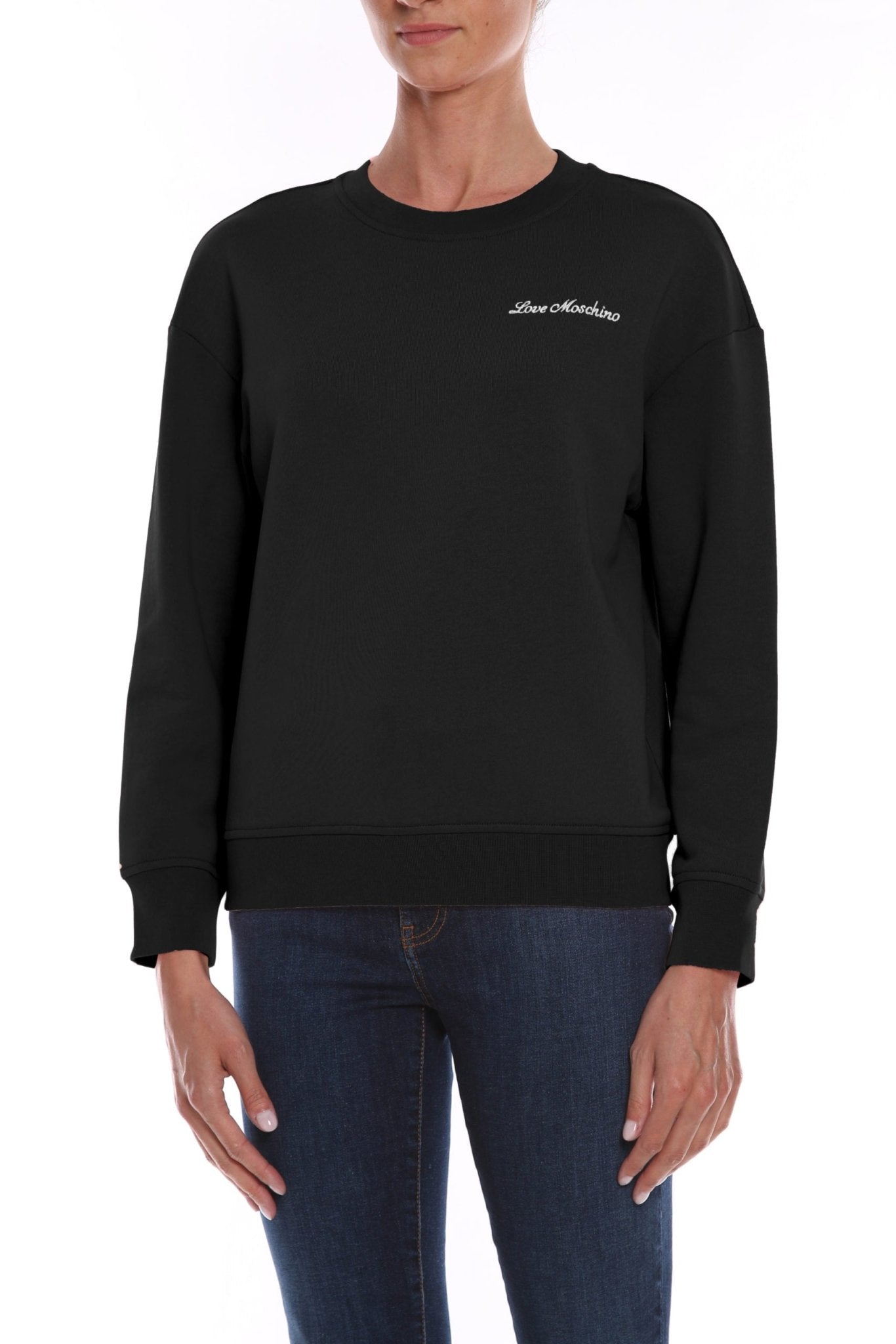 Love Moschino Black Cotton Sweater - Fizigo