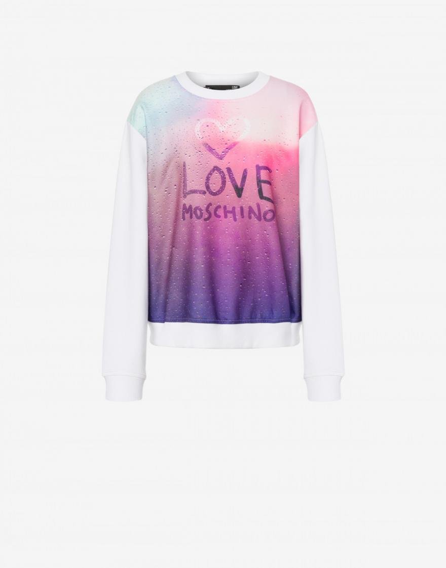 Love Moschino White Cotton Sweater - Fizigo