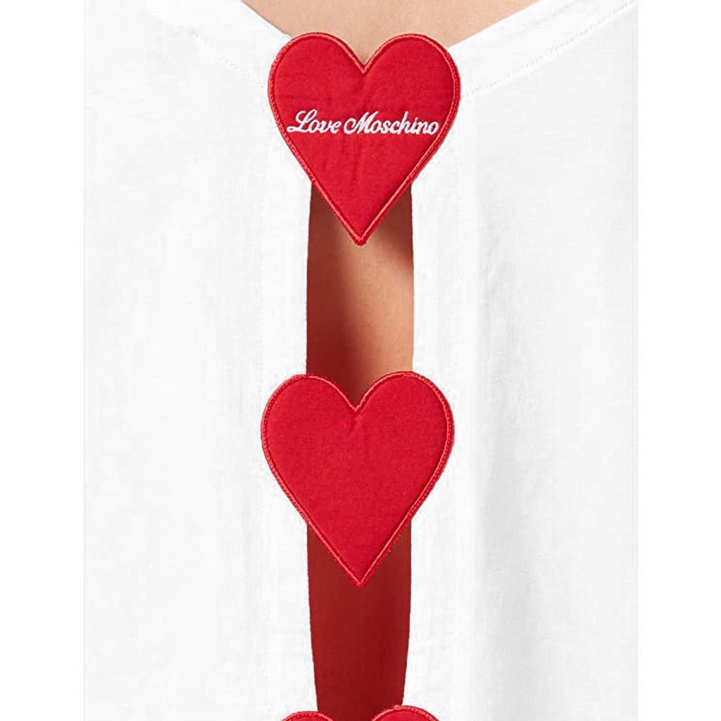 Love Moschino White Cotton Tops & T-Shirt - Fizigo