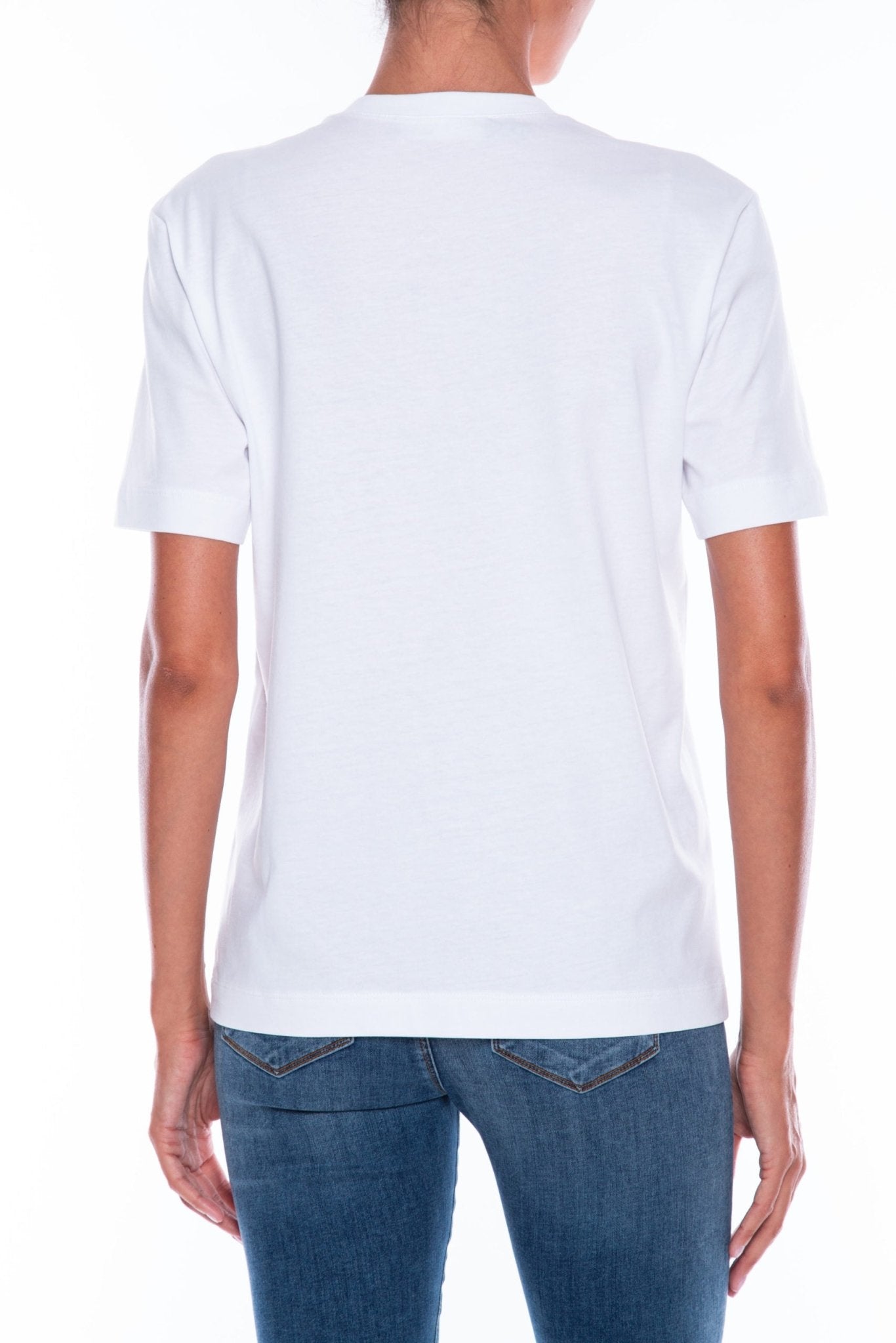 Love Moschino White Cotton Tops & T-Shirt - Fizigo