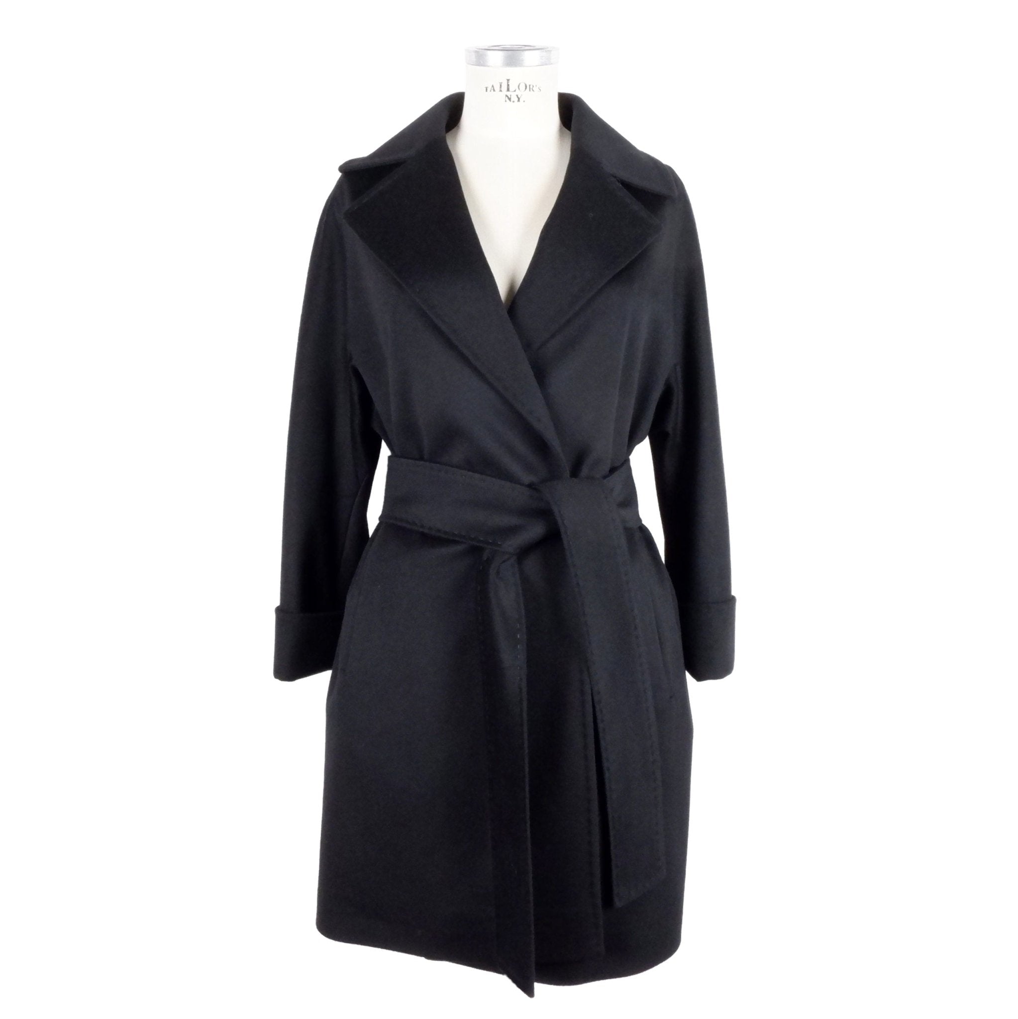 Made in Italy Black Wool Jackets & Coat - Fizigo