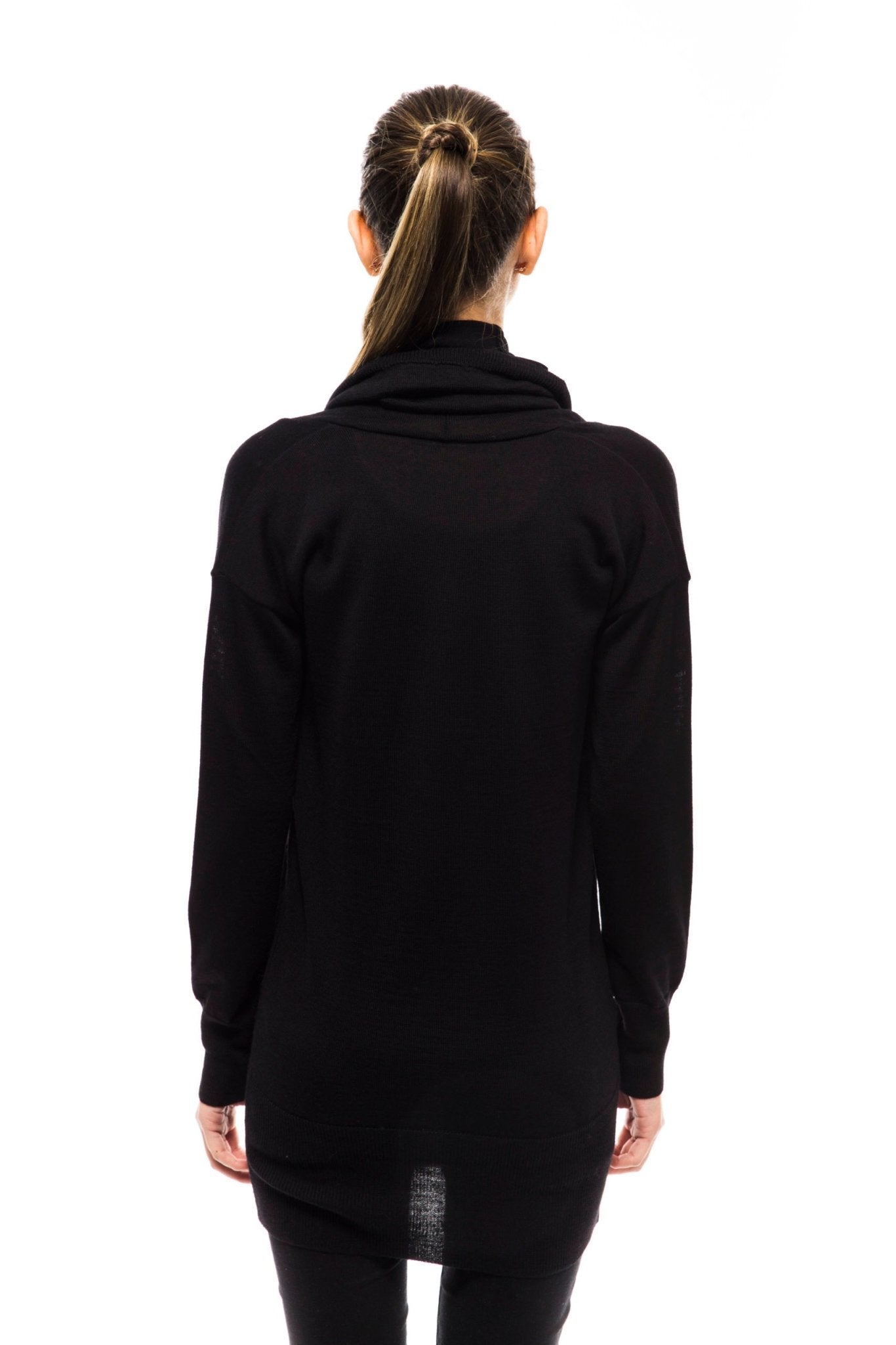 Montana Blu Black Wool Sweater - Fizigo