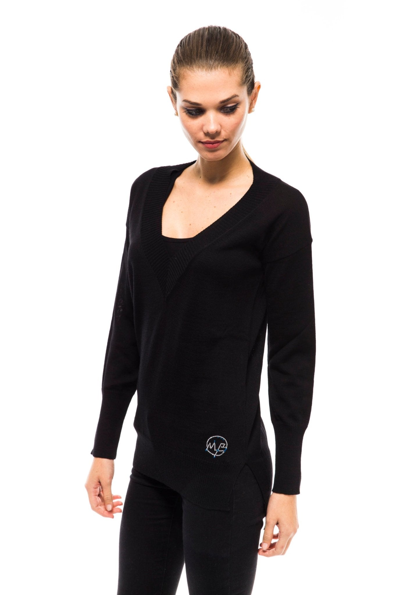 Montana Blu Black Wool Sweater - Fizigo