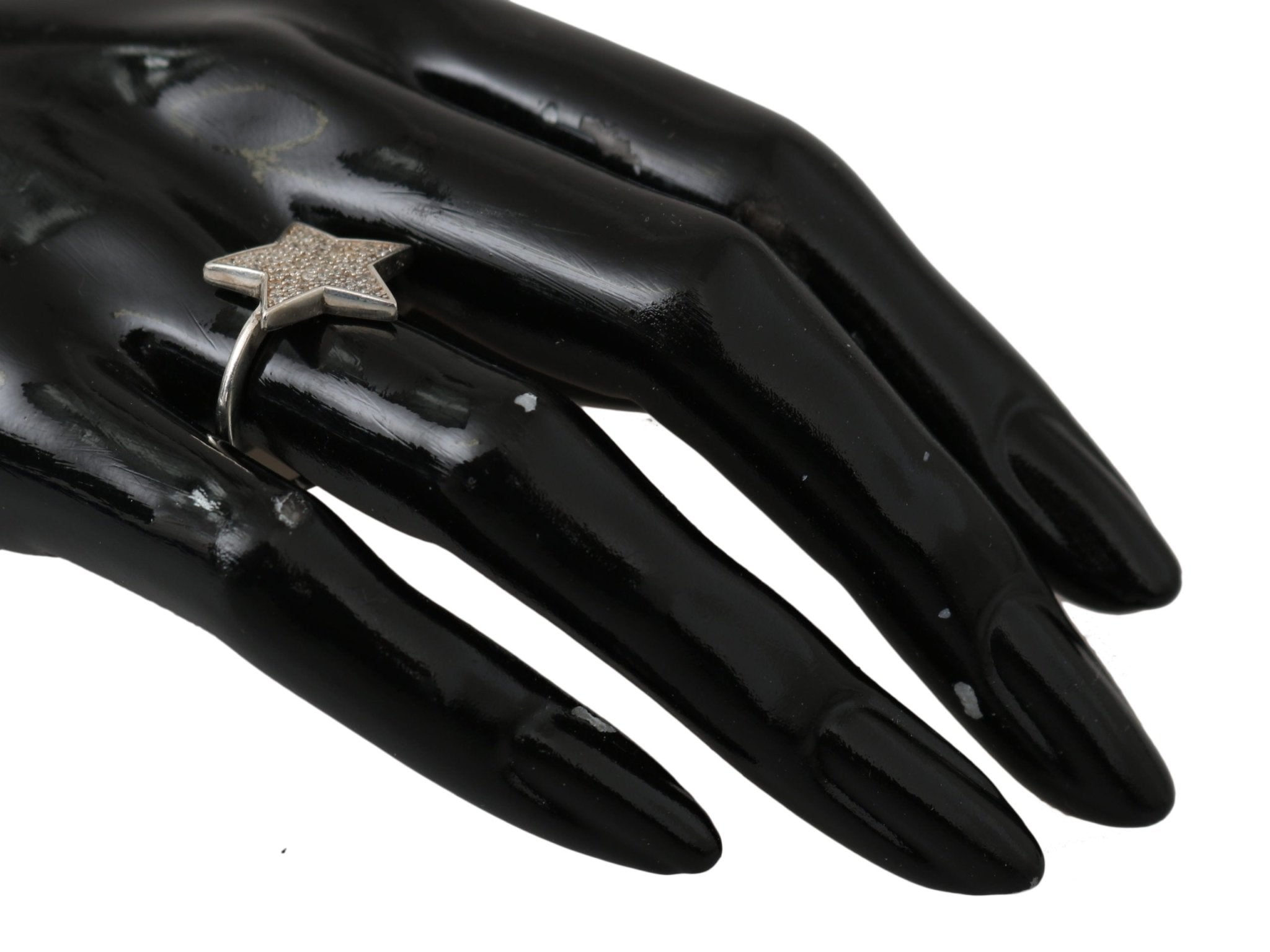 Nialaya Silver Womens Clear CZ Star 925 Ring - Fizigo