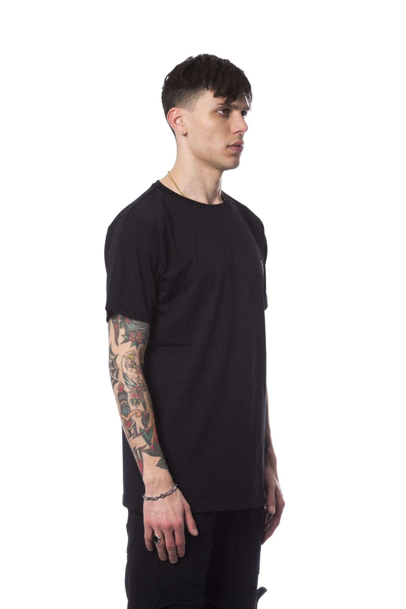 Nicolo Tonetto Black Cotton T-Shirt - Fizigo