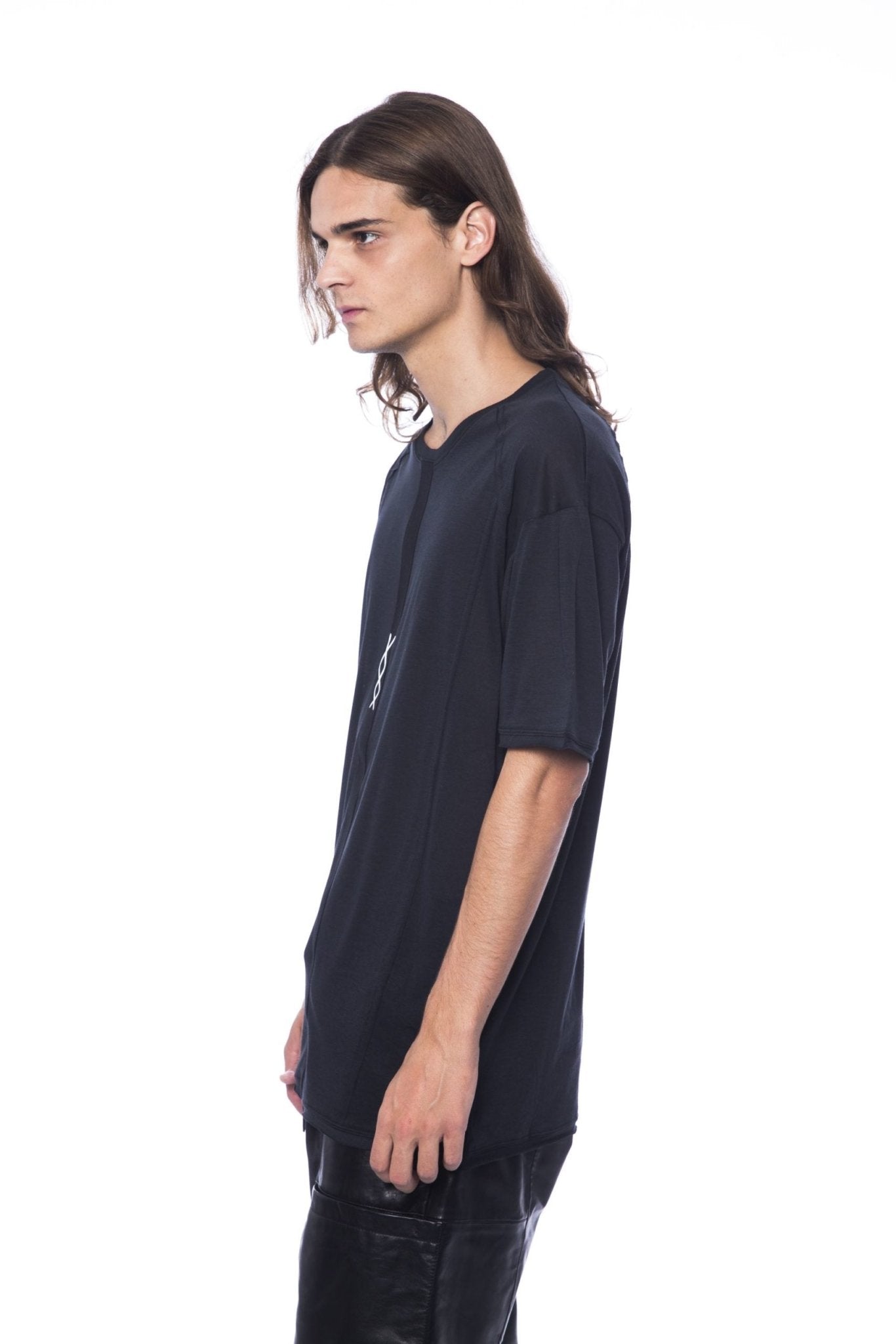 Nicolo Tonetto Black Cotton T-Shirt - Fizigo