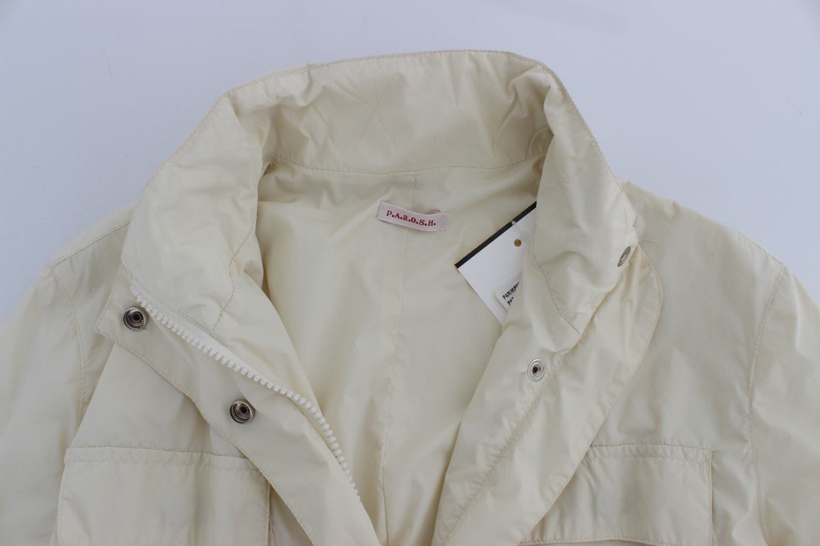 P.A.R.O.S.H. Beige Weather Proof Trench Jacket Coat - Fizigo