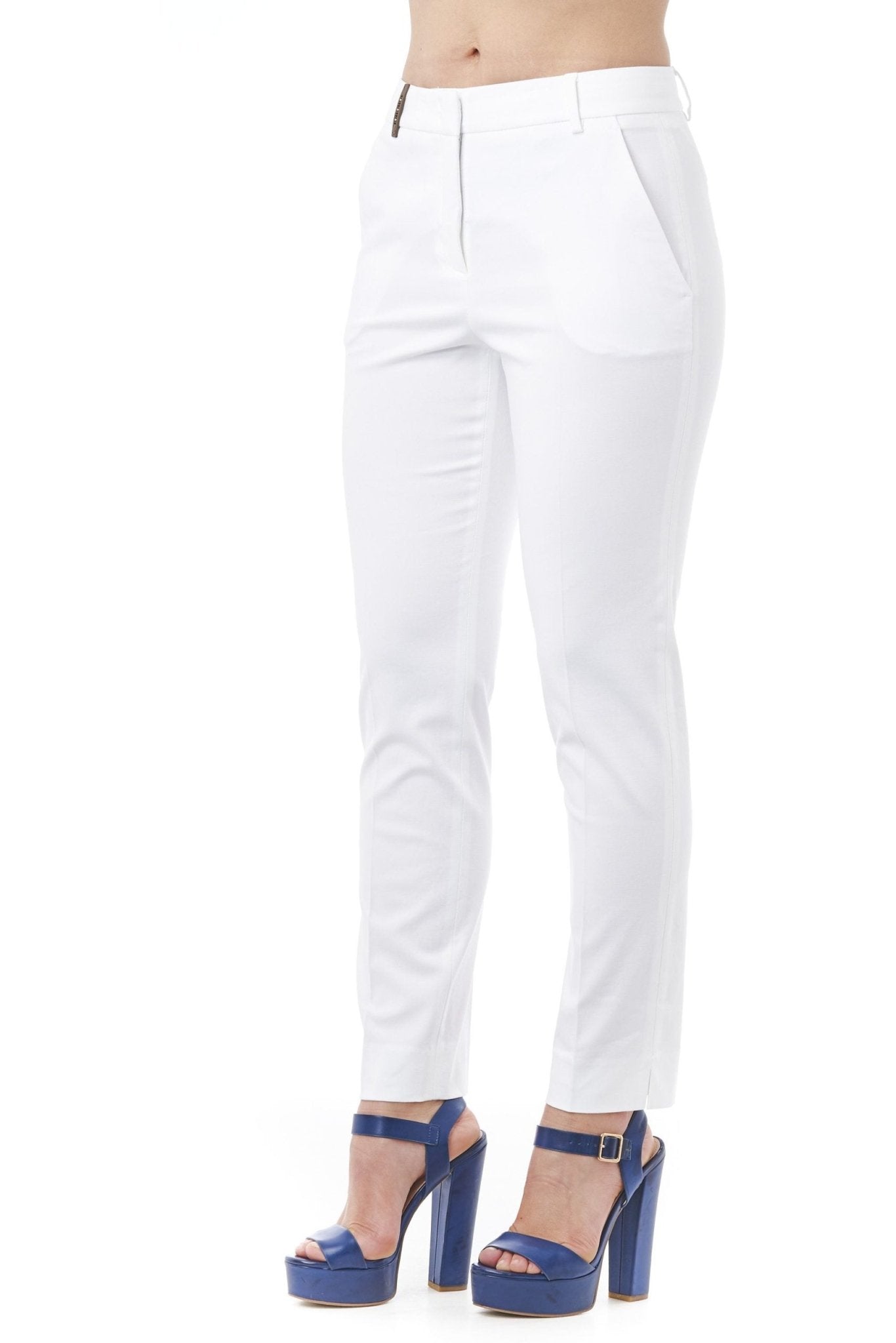 Peserico White Cotton Jeans & Pant - Fizigo