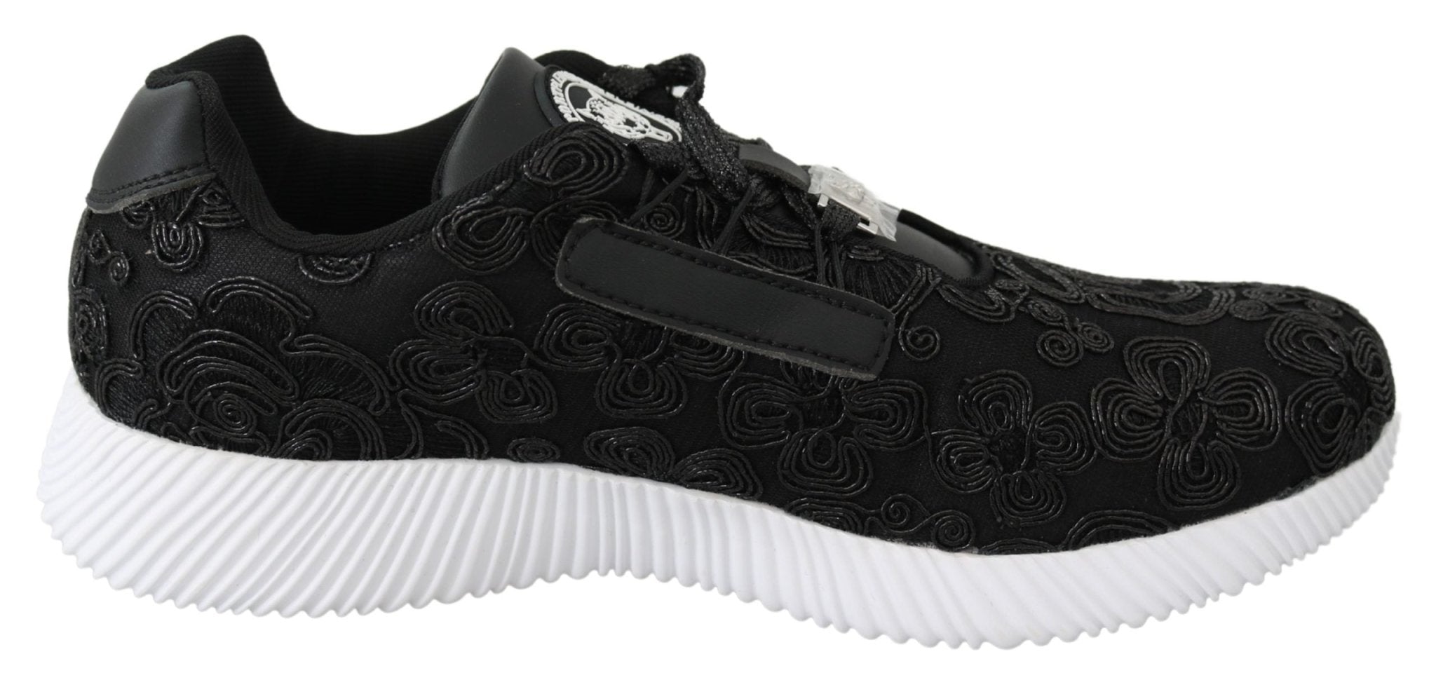 Plein Sport Black Polyester Runner Joice Sneakers Shoes - Fizigo