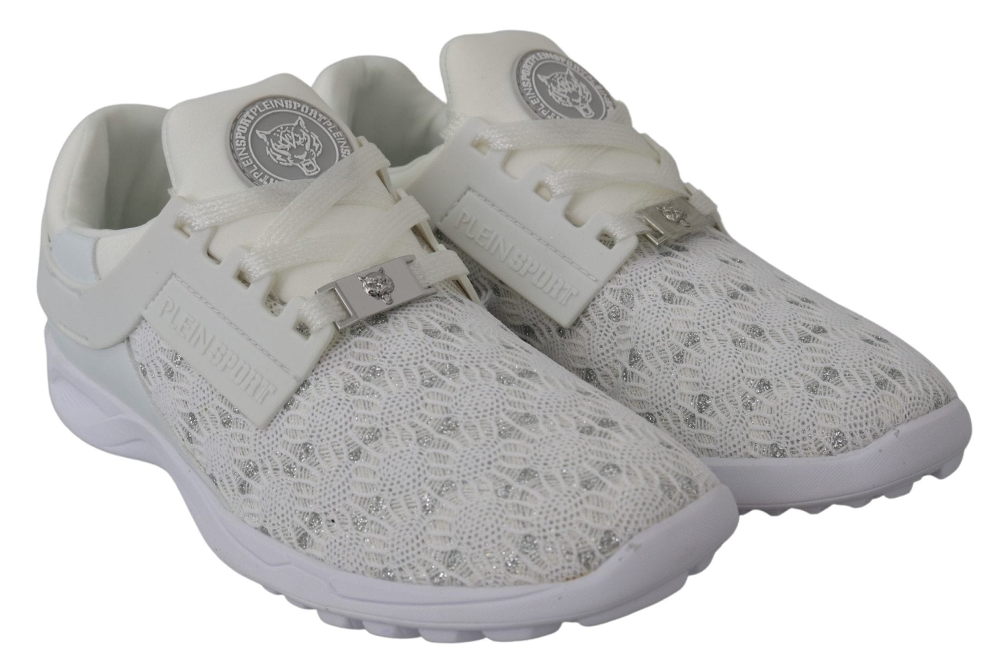 Plein Sport White Polyester Runner Beth Sneakers Shoes - Fizigo