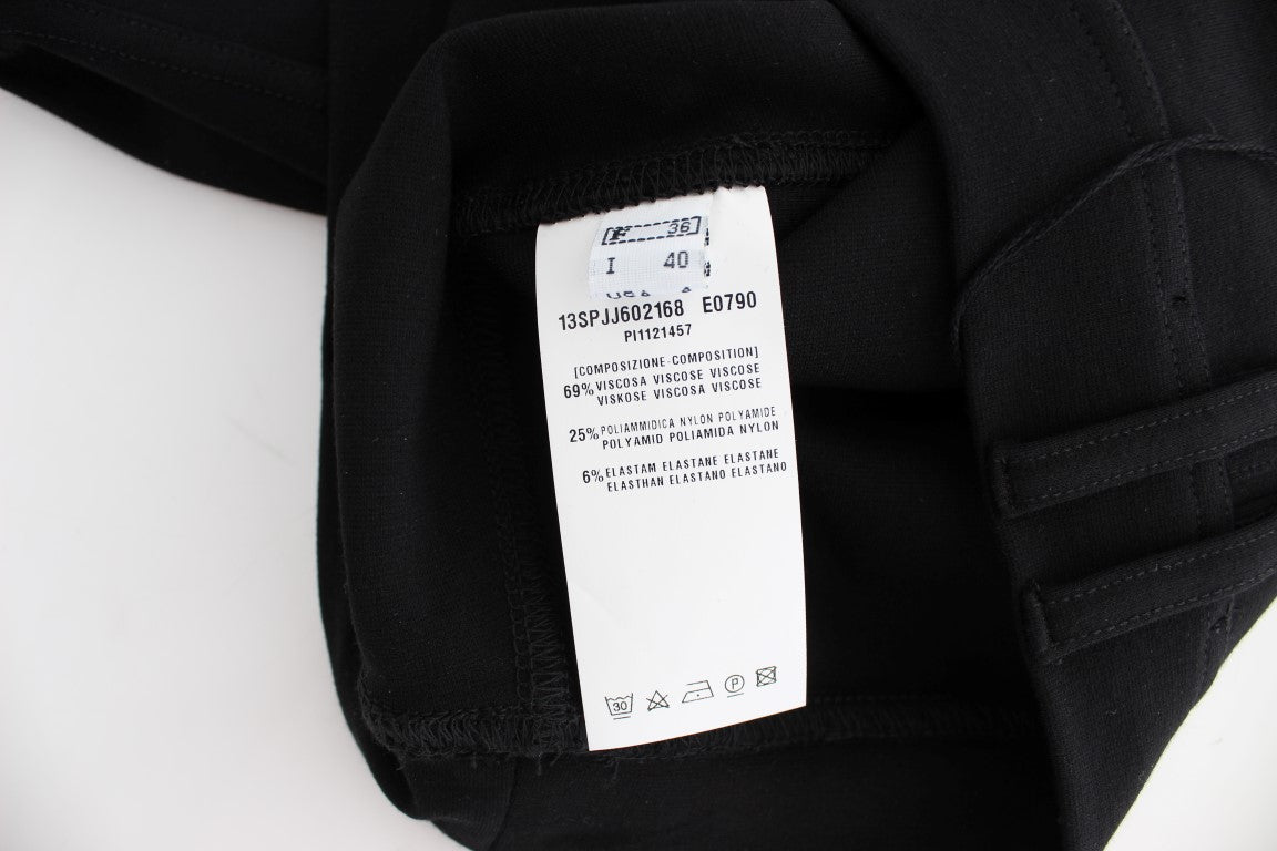 PLEIN SUD Black Straight Pencil Skirt - Fizigo