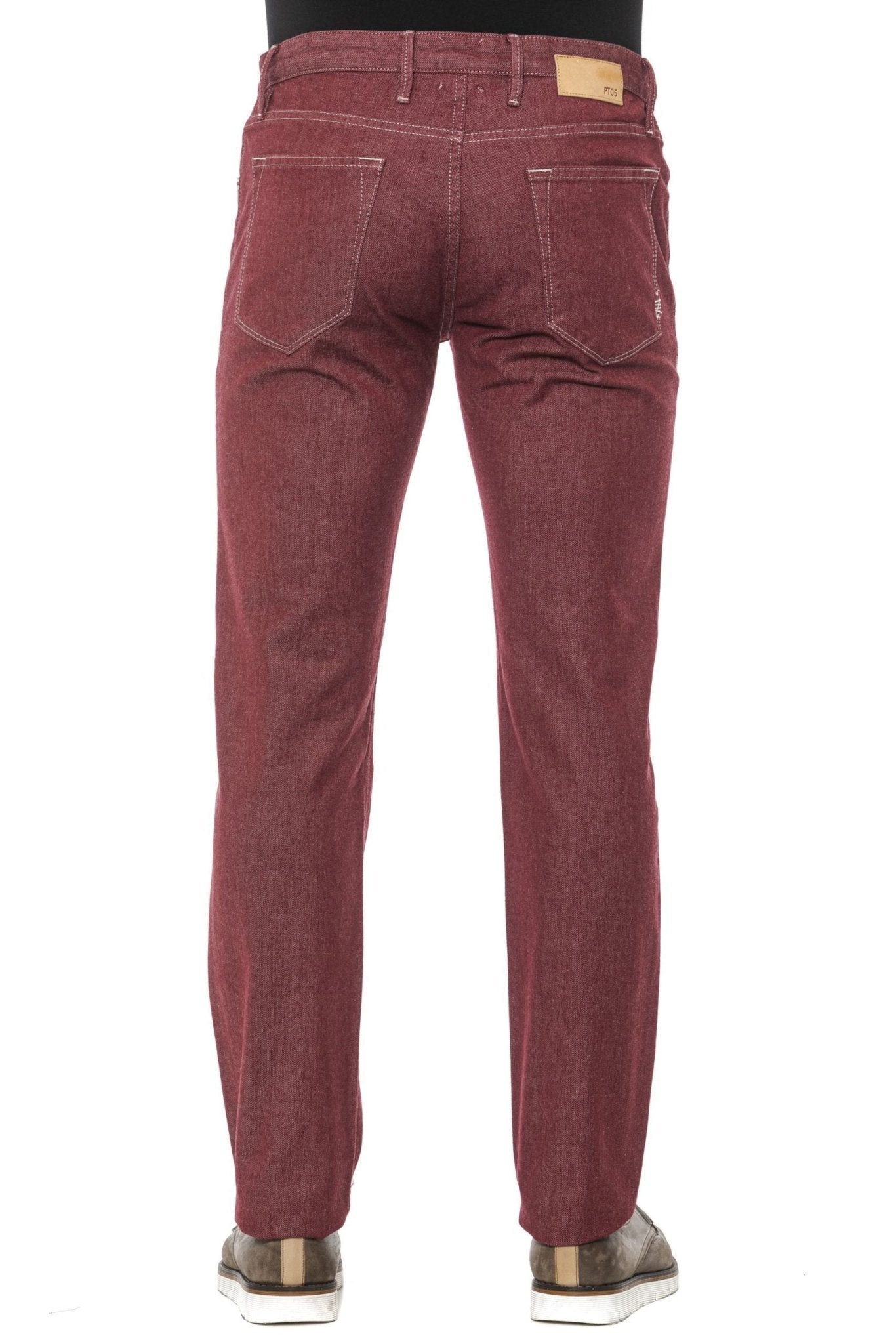 PT Torino Burgundy Cotton Jeans & Pant - Fizigo