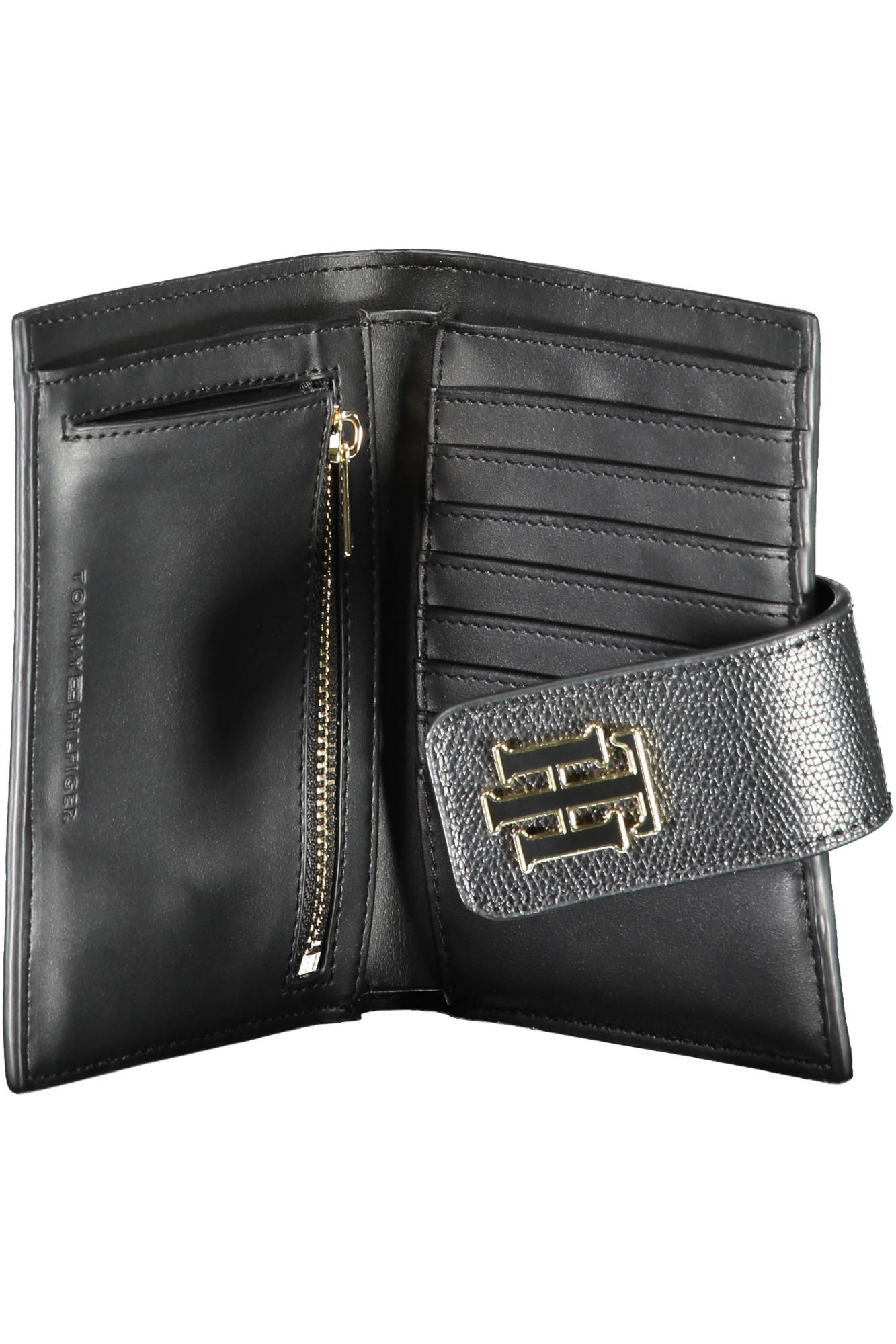 Tommy Hilfiger Black Polyurethane Wallet - Fizigo