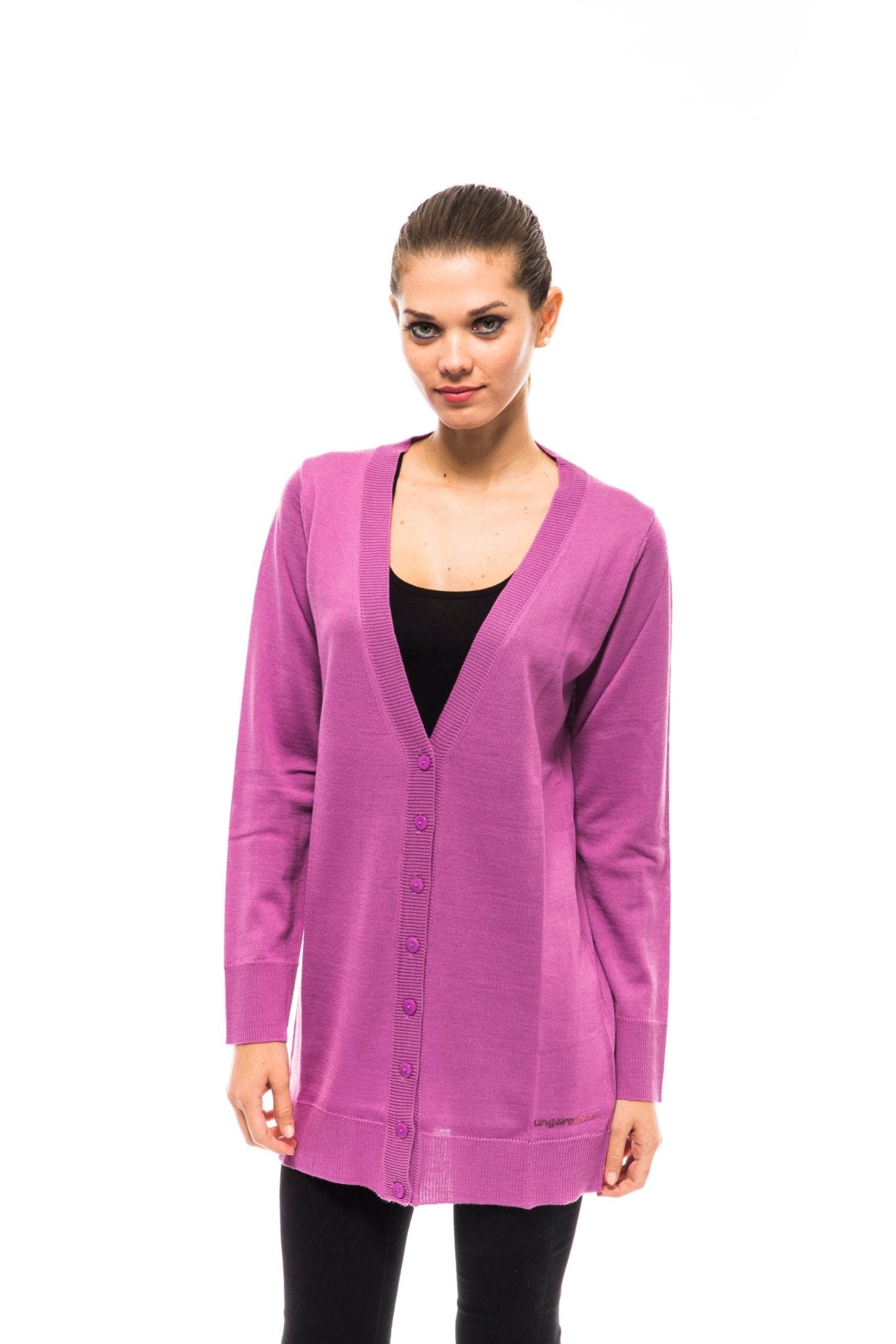 Ungaro Fever Violet Wool Cardigan - Fizigo