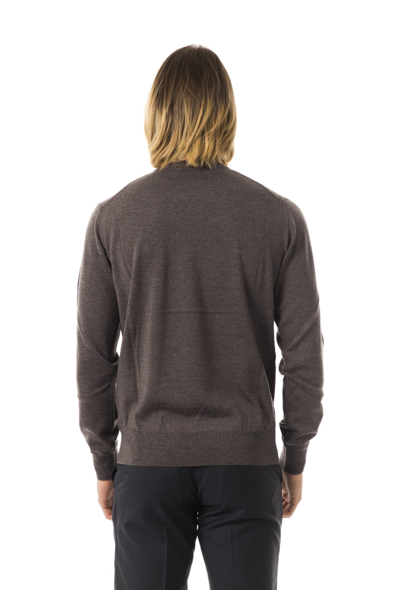 Uominitaliani Gray Merino Wool Sweater - Fizigo