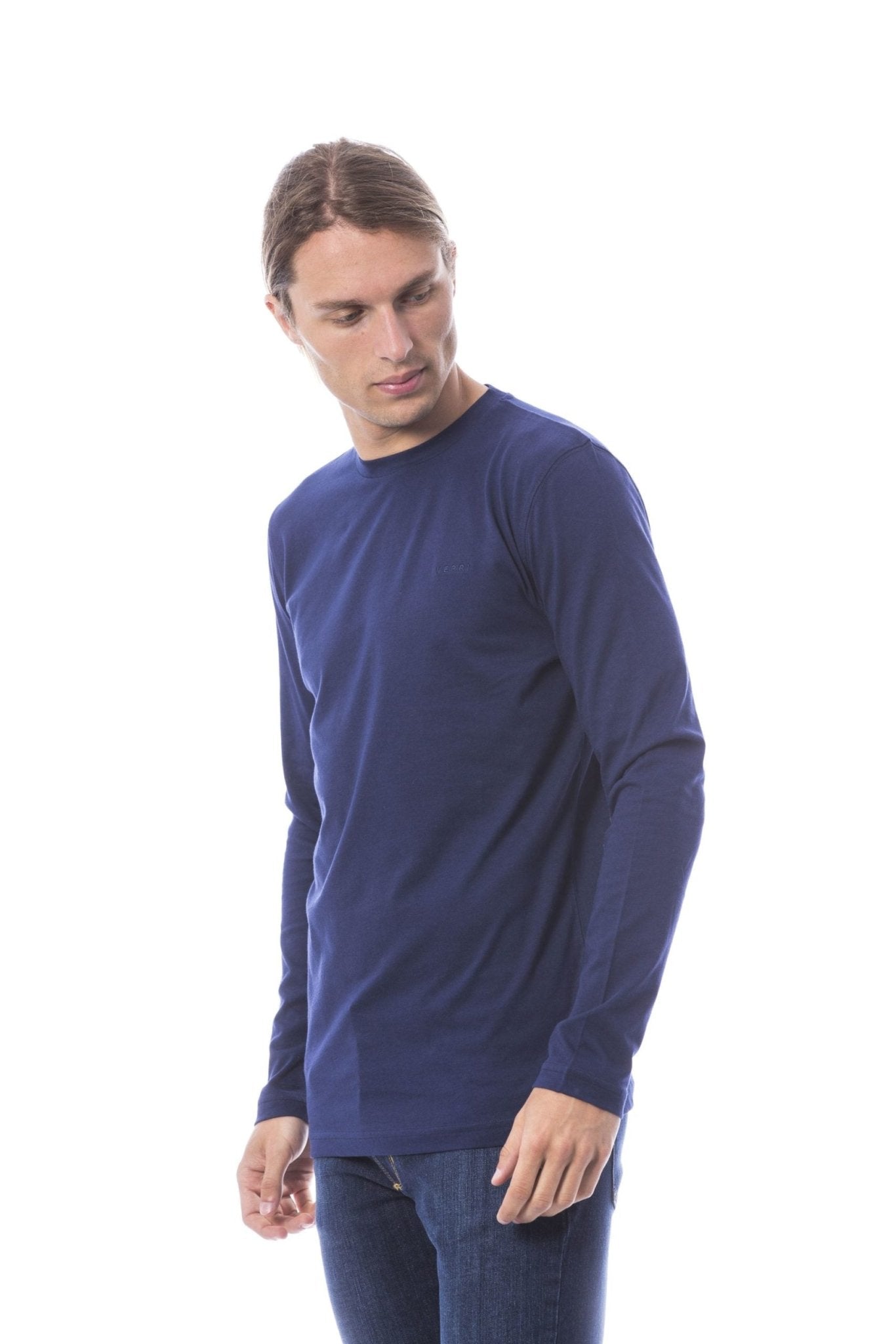 Verri Blue Cotton T-Shirt - Fizigo