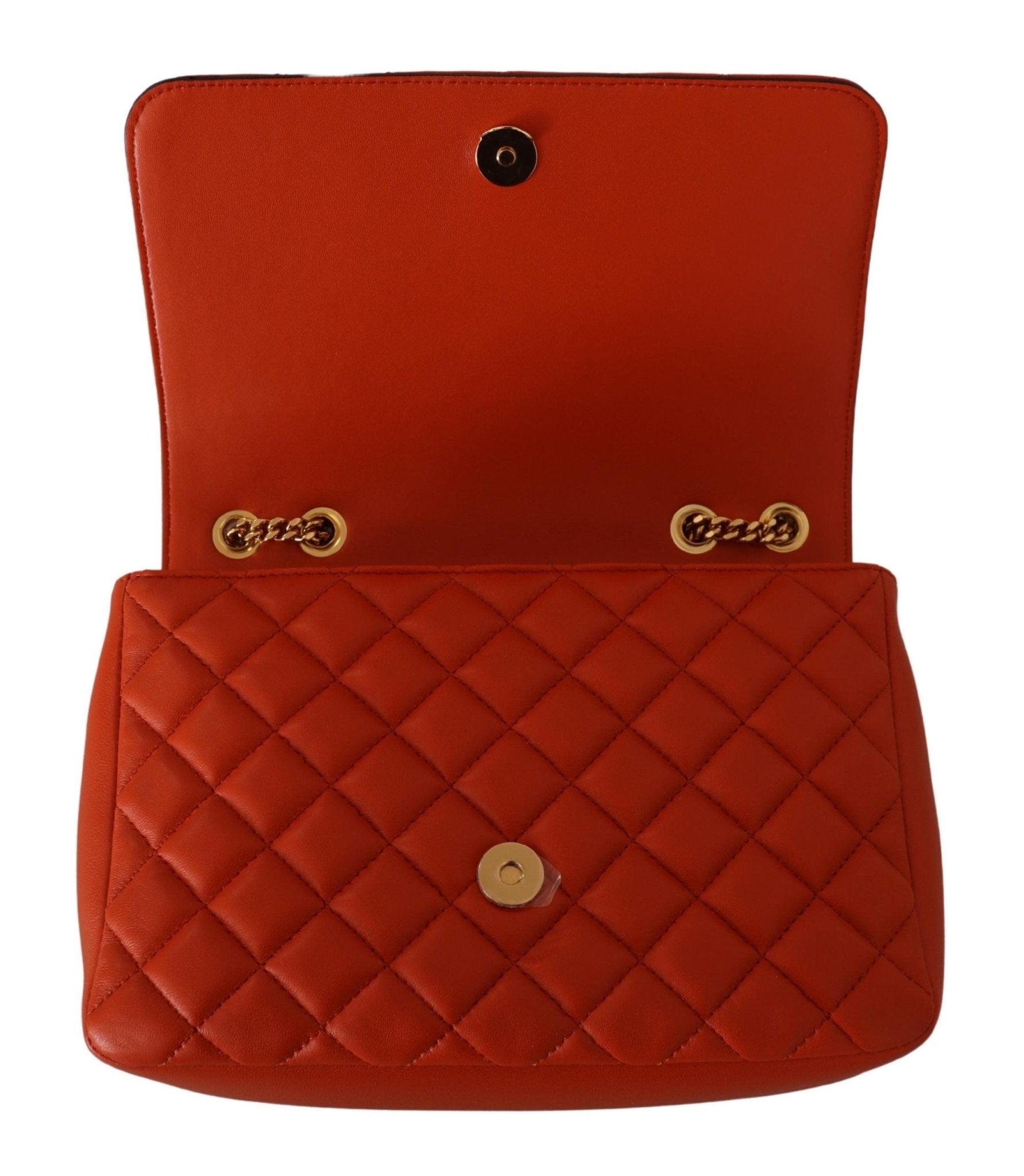 Versace Red Nappa Leather Medusa Shoulder Bag - Fizigo